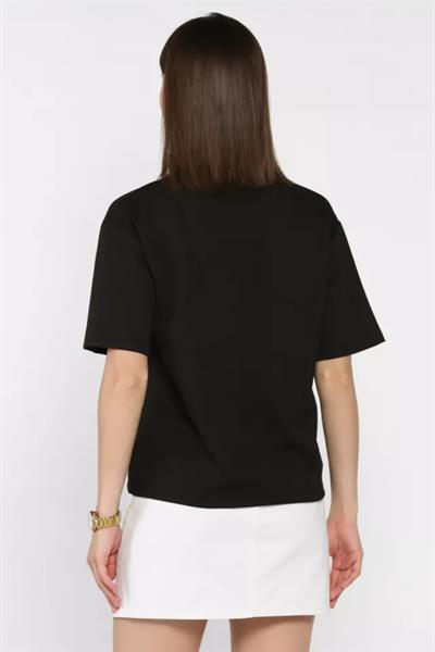 Kalp Nakışlı Modal Tshirt