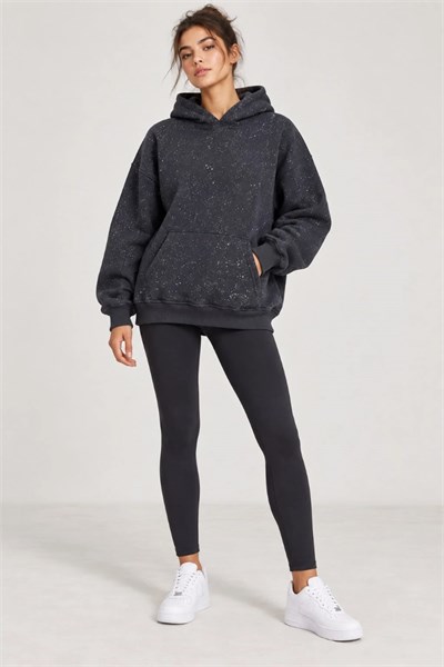 Kanguru Cepli Işıltılı Sweat