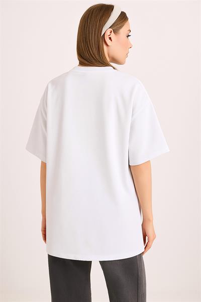 Kaplan Baskılı Oversize Tshirt