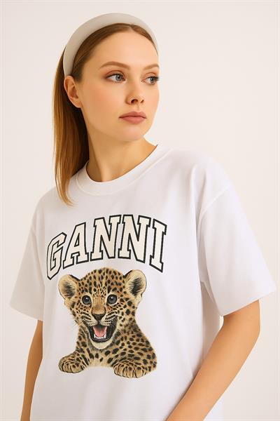 Kaplan Baskılı Oversize Tshirt