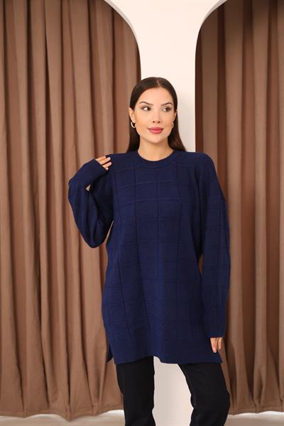 Kare Desen Triko Tunik