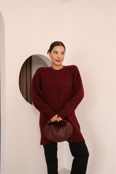 Kare Desen Triko Tunik