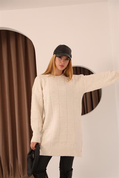 Kare Desen Triko Tunik