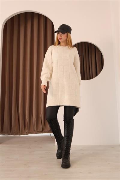 Kare Desen Triko Tunik