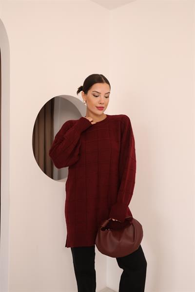 Kare Desen Triko Tunik