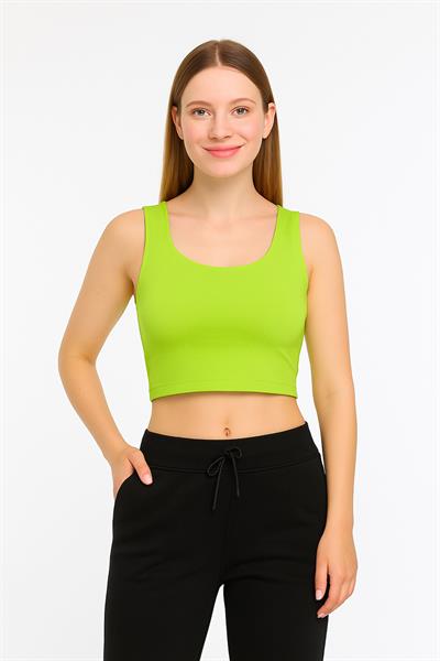 Kare Yaka Crop Bluz