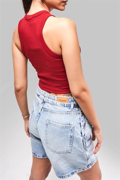 Kaşkorse Kumaş Halter Yaka Atlet