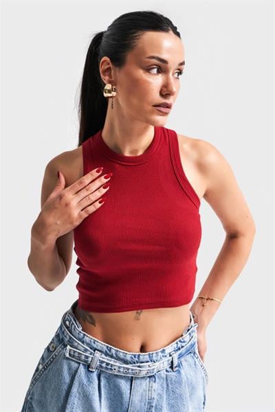 Kaşkorse Kumaş Halter Yaka Atlet
