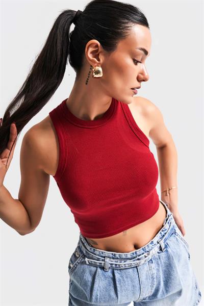 Kaşkorse Kumaş Halter Yaka Atlet