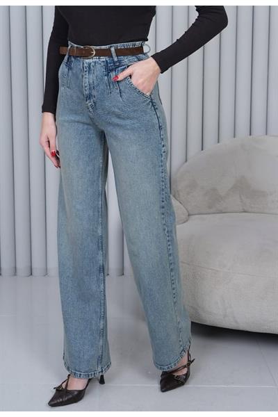 Kemerli Palazzo Kot Pantolon