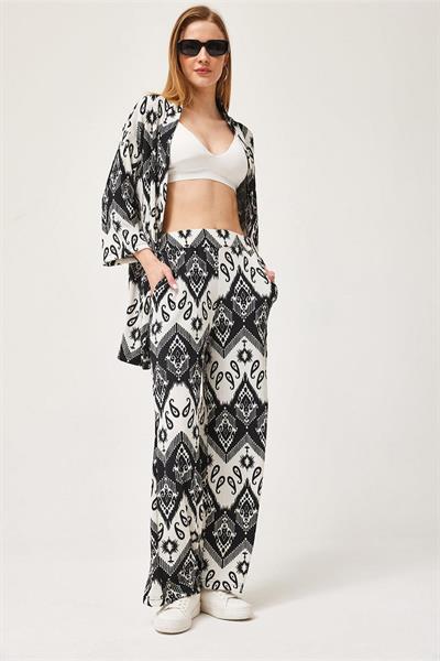 Kimono Pantolon İkili Takım