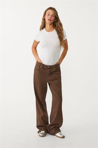 Kısa Kol Bisiklet Yaka Bodysuit