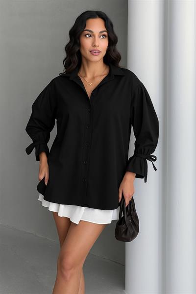 Kol Bağlama Detaylı Gömlek