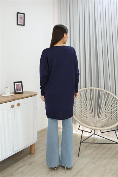 KOLU DÜĞMELİ DÜZ POLYELİT HIRKA