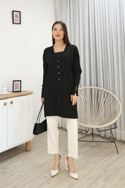 KOLU DÜĞMELİ FİTİLLİ HIRKA