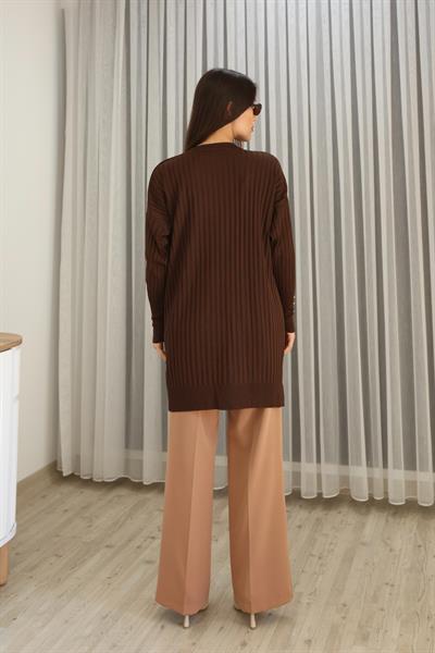 KOLU DÜĞMELİ FİTİLLİ TUNİK