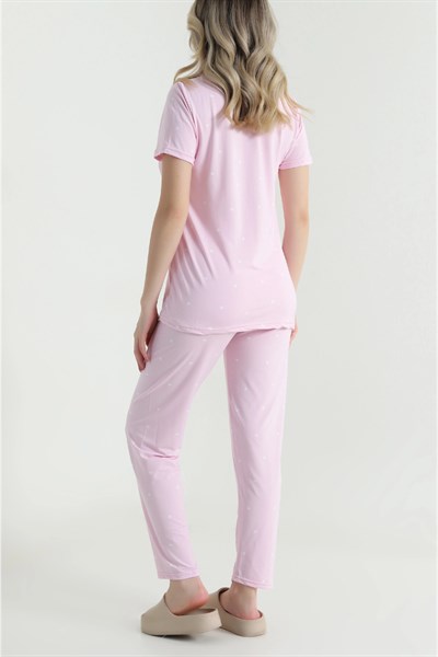 Küçük Kalp Desen Milan Pijama Takımı