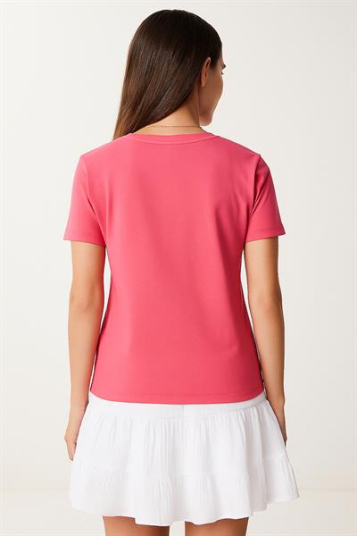 Kurdele Detay Baskılı Tshirt