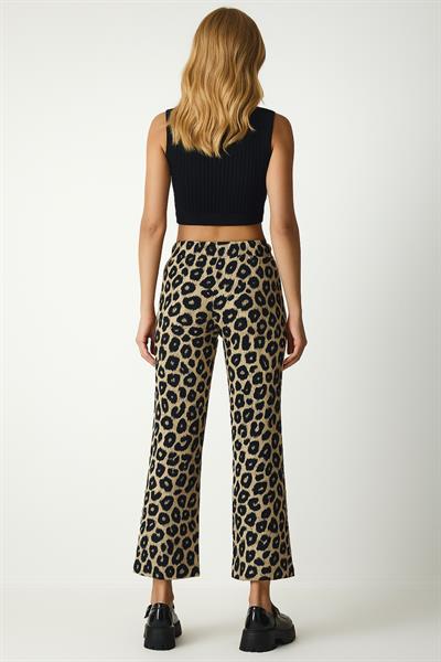 Leopar Desen Bürümcük Pantolon