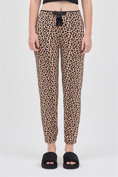 Leopar Desen Milan Pijama Altı
