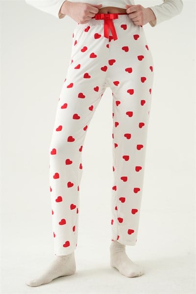 Milan Kalp Desenli Pijama Altı