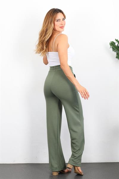 Modal Beli Lastikli Cepli Salaş Pantolon