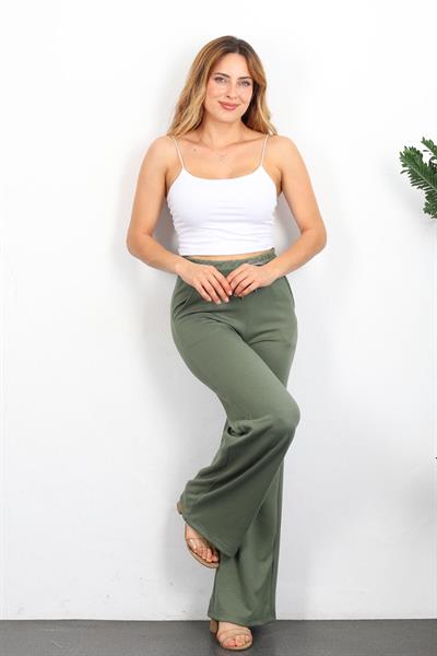 Modal Beli Lastikli Cepli Salaş Pantolon