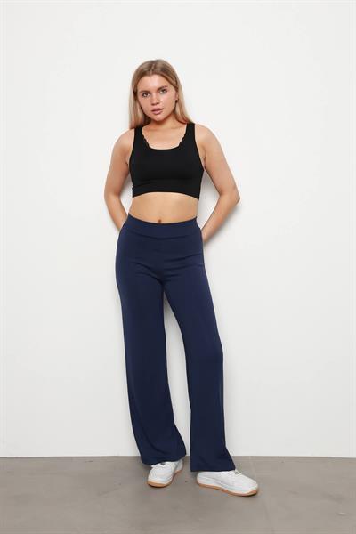 Modal Çimalı Bol Paça Pantolon