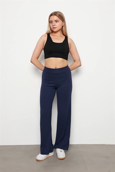 Modal Çimalı Bol Paça Pantolon