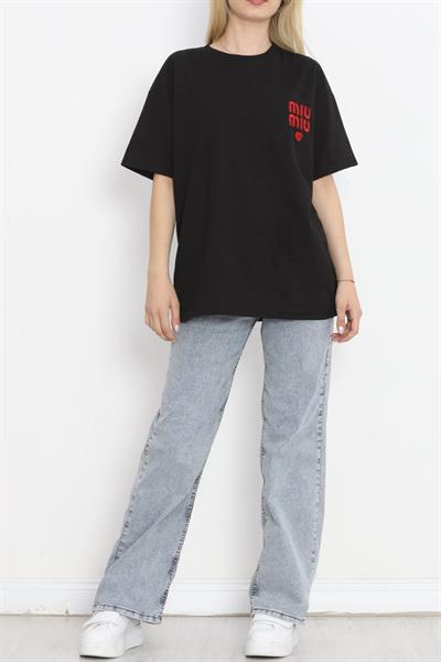 Nakış Detaylı 2 İp Tshirt