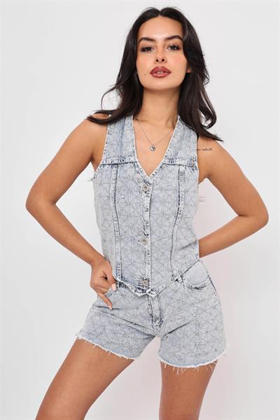 Nakışlı Taşlı Yelek