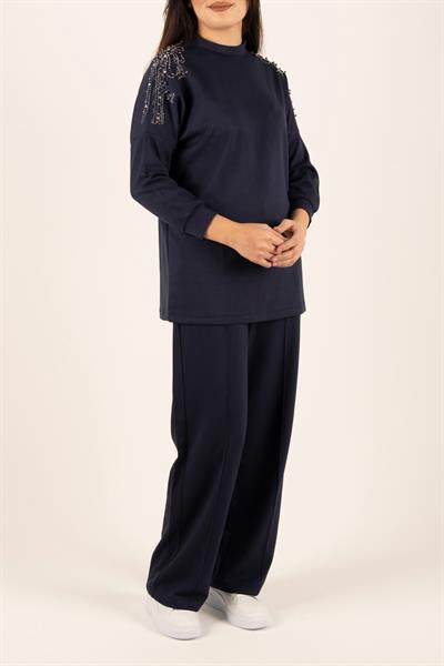 Omuz Taşlı Tunik Pantolon Takım