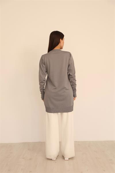 Omzu Düğme Polyelit Tunik