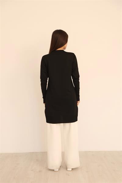 Omzu Düğme Polyelit Tunik