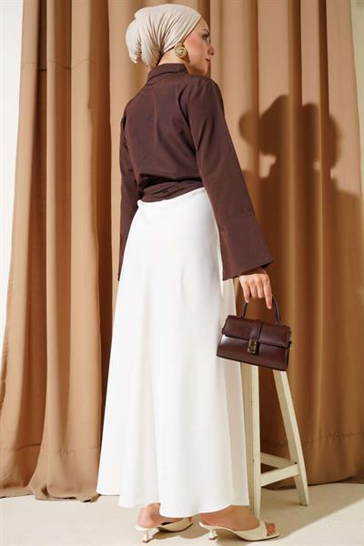 Önden Bağlamalı Kısa Gömlek