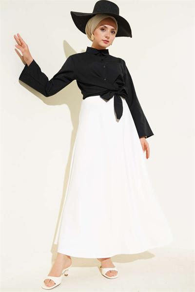 Önden Bağlamalı Kısa Gömlek