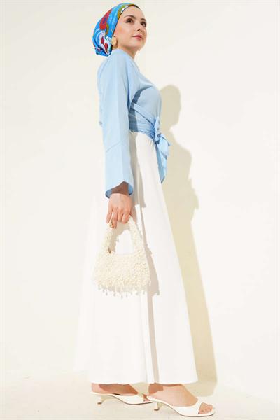 Önden Bağlamalı Kısa Gömlek