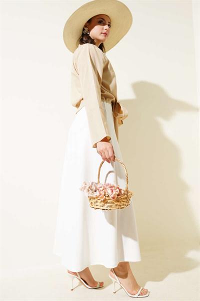 Önden Bağlamalı Kısa Gömlek