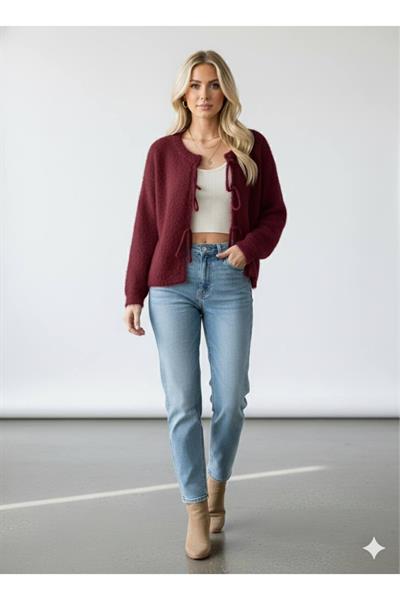 Önden Bağlamalı Sakallı Hırka