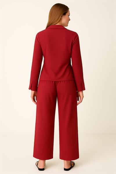 Önü Bağlamalı Gömlek Pantolon İkili Takım