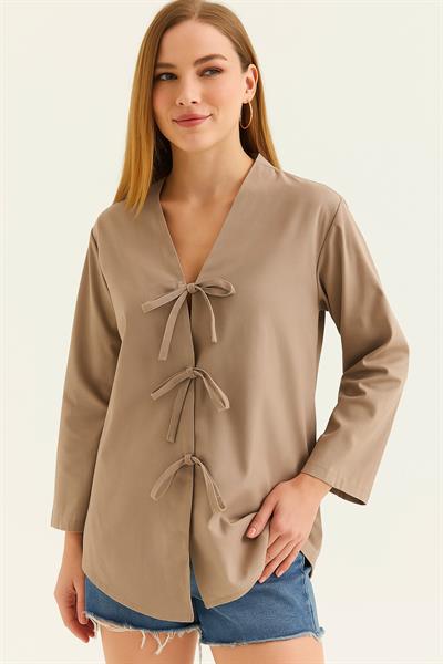 Önü Fiyonklu Kimono