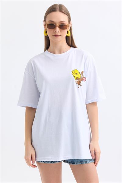 Önü ve Arkası Jerry Baskılı Tshirt