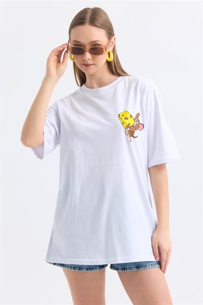 Önü ve Arkası Jerry Baskılı Tshirt