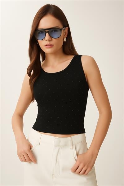 Önü ve Arkası Taşlı Bluz