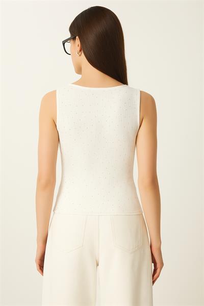 Önü ve Arkası Taşlı Bluz