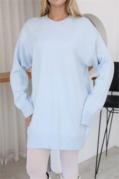Oversize Ribanalı Triko Tunik