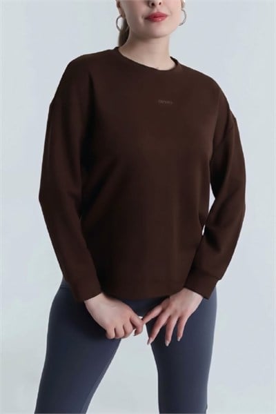Oysho Bisiklet Yaka Eteği Asimetrik Kesim Sweat