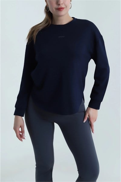 Oysho Bisiklet Yaka Eteği Asimetrik Kesim Sweat