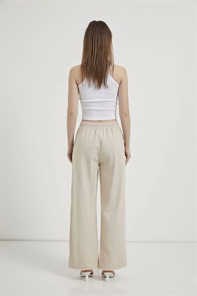 Paça Püsküllü Bol Paça Gabardin Pantolon