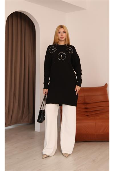 Papatya Aksesuarlı Yumoş Tunik